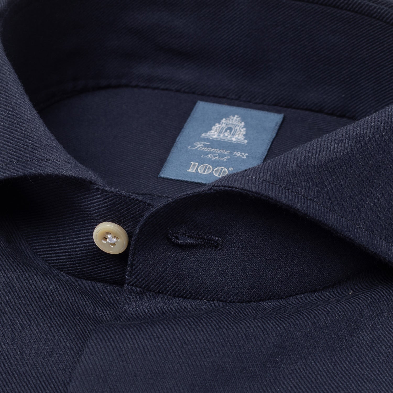 Hand-Sewn Shirt "Lusso Inverno" made of Cotton and Cashmere - Collo Sergio